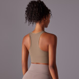 Fixed cup integrated sports vest, figure-enhancing sports bra, slimming and beautiful back fitness yoga wear for women