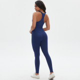 New cross-border seamless solid color tight-fitting sexy cross-back yoga outfit set for running and fitness, two-piece set