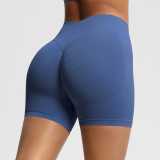 European and American seamless three-section waist fitness shorts for women, high-waisted peach butt-lifting sports shorts, tight-fitting quick-dry yoga shorts