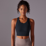 Fixed cup integrated sports vest, figure-enhancing sports bra, slimming and beautiful back fitness yoga wear for women