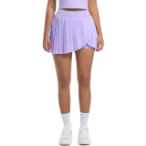 New cross-border European and American tennis skirt, pleated skirt, yoga fitness short skirt, anti-exposure quick-dry half-skirt, yoga wear