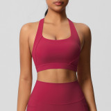 New cross-border yoga fleece vest sports bra, shockproof high-intensity Pilates running fitness yoga wear