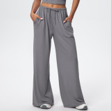 New cross-border solid color brushed breathable tight-fitting high-elastic yoga outfit set for sports, running, fitness, and yoga - three-piece set