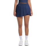 New cross-border European and American tennis skirt, pleated skirt, yoga fitness short skirt, anti-exposure quick-dry half-skirt, yoga wear