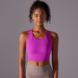 Fixed cup integrated sports vest, figure-enhancing sports bra, slimming and beautiful back fitness yoga wear for women