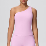 New cross-border double-sided brushed nude-feel solid color tight-fitting high-elastic sports bra for running, fitness, and yoga for women