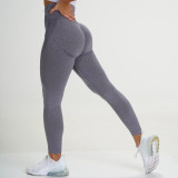 European and American internet celebrity seamless knitted crescent-shaped butt-lifting moisture-wicking yoga pants, sports fitness pants, sexy butt-enhancing women's pants