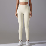 New style no-underwear required, no awkward lines, high-waisted, tight-fitting, naked-feel, nine-point pants for sports, running, fitness, and high-elasticity yoga pants