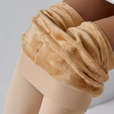 Cross-border extra-large size thickened pearl velvet leggings 300g, popular autumn and winter high-elasticity warm outerwear one-piece pants