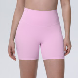 New lightweight, cool-touch, skin-friendly, breathable, tight-fitting, solid-color yoga pants for sports, running, fitness, and yoga, three-quarter length shorts
