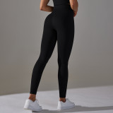 European and American seamless knitted golf polka dot jacquard high-waisted butt-lifting tight yoga pants running fitness outfit for women