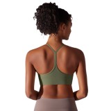 Cross-border European and American double-sided brushed skin-friendly racerback yoga sports bra for women, suitable for running, fitness, and yoga