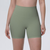 New lightweight, cool-touch, skin-friendly, breathable, tight-fitting, solid-color yoga pants for sports, running, fitness, and yoga, three-quarter length shorts