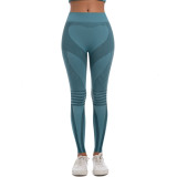New cross-border seamless knitted tight-fitting high-elastic breathable ski pants with high waist for sports, running, fitness, and yoga
