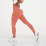 European and American internet celebrity seamless knitted crescent-shaped butt-lifting moisture-wicking yoga pants, sports fitness pants, sexy butt-enhancing women's pants