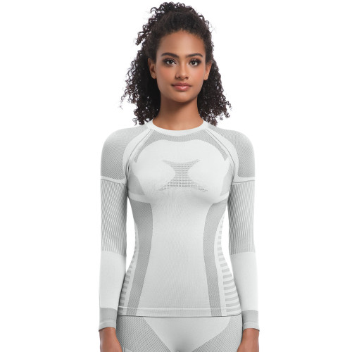 New cross-border seamless knitted long-sleeve tight-fitting high-elastic ski jacket for sports, running, fitness, and yoga