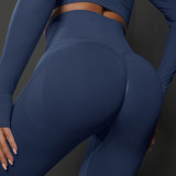 Cross-Border Seamless Smiley Face High Waist Tight Yoga Clothes Peach Hips Training Yoga Pants Sports Running Fitness Pants for Women
