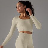 European and American seamless knitted golf polka dot jacquard high-waisted butt-lifting tight yoga pants running fitness outfit for women