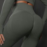 Cross-Border Seamless Smiley Face High Waist Tight Yoga Clothes Peach Hips Training Yoga Pants Sports Running Fitness Pants for Women