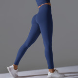 European and American cross-border seamless solid color peach-colored sports pants, tight-fitting running and fitness yoga wear, high-waisted butt-lifting yoga pants for women