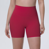 New lightweight, cool-touch, skin-friendly, breathable, tight-fitting, solid-color yoga pants for sports, running, fitness, and yoga, three-quarter length shorts