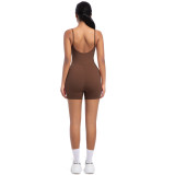 New European and American cross-border nude-feel yoga camisole jumpsuit for dance, running, fitness, and sports