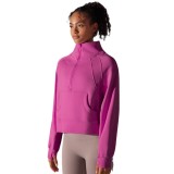 New solid color autumn and winter sweatshirt, loose fit, fleece-lined, warm, yoga casual jacket, outdoor sports loose long-sleeve top