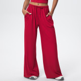 New cross-border solid color brushed breathable tight-fitting high-elastic yoga outfit set for sports, running, fitness, and yoga - three-piece set