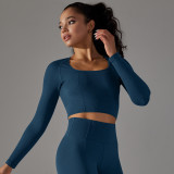 European and American seamless knitted golf polka dot jacquard high-waisted butt-lifting tight yoga pants running fitness outfit for women