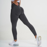 European and American internet celebrity seamless knitted crescent-shaped butt-lifting moisture-wicking yoga pants, sports fitness pants, sexy butt-enhancing women's pants