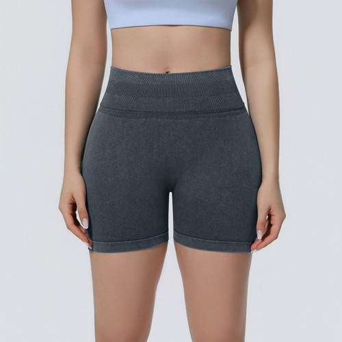 New cross-border seamless washable tight-fitting high-elastic high-waisted yoga shorts for sports, running, and fitness