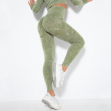 In-stock European and American internet celebrity seamless washable moisture-wicking sexy peach butt sweat-wicking yoga pants sports fitness leggings