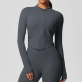 In-stock cross-border double-sided brushed tight-fitting breathable solid color training yoga wear eight-piece set for women's sports, running, and fitness