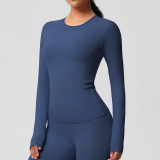 In-stock cross-border double-sided brushed tight-fitting breathable solid color training yoga wear eight-piece set for women's sports, running, and fitness