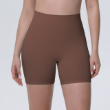 New lightweight, cool-touch, skin-friendly, breathable, tight-fitting, solid-color yoga pants for sports, running, fitness, and yoga, three-quarter length shorts