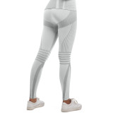 New cross-border seamless knitted tight-fitting high-elastic breathable ski pants with high waist for sports, running, fitness, and yoga