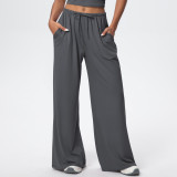 New cross-border solid color brushed breathable tight-fitting high-elastic yoga outfit set for sports, running, fitness, and yoga - three-piece set