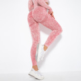 In-stock European and American internet celebrity seamless washable moisture-wicking sexy peach butt sweat-wicking yoga pants sports fitness leggings