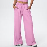 New cross-border solid color brushed breathable tight-fitting high-elastic yoga outfit set for sports, running, fitness, and yoga - three-piece set
