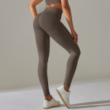 New cross-border European and American solid color high-elastic yoga outfit four-piece set, running sports bra, fitness yoga pants for women