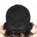 Short Finger Wavy Wig Human Hair Wigs Pixie Wigs Ocean Wave