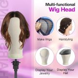 Model head wig stand, canvas head mannequin, can be pinned, covered with fabric, mannequin head for styling and placement of wigs, styling mold head