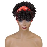 100% human hair Scarf stylwge Wig