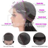 13*4 lace human hair wig wholesale natural black big wavy wig hot-selling in European and American foreign trade BODY