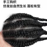 Men's real hair hairpiece, seamless, natural, ultra-thin, hand-woven, for bald spots, real hair hairpiece for the top of the head