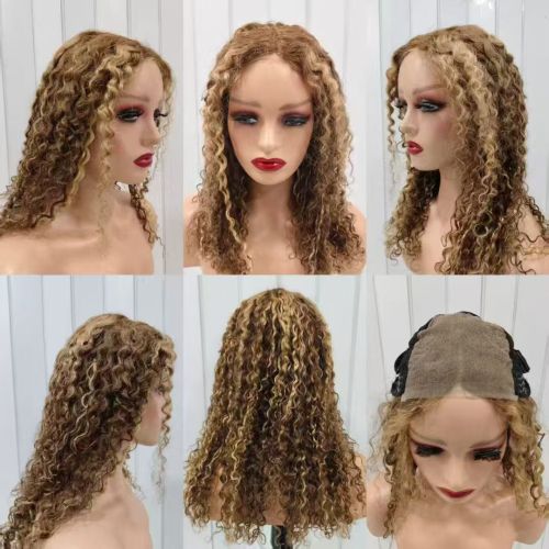 Highlight Human Hair Brazilian Water Wave  4/27 Glueless wig