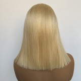 Blonde Bob Wig Human Hair Straight 613 Cross-Border Lace Bob Wig Straight Hair