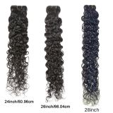 Cross-border real human hair Water Wave 3 Bundles With 4X4 Closure Human Hair