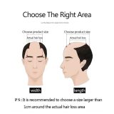 Men's Hair Patch Toupee Set Top Hair Patch Forehead Baldness Hair Patch Hair Extension Flip Cover Wig Real Hair Men's Hair Block