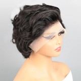 13*4 frontal Egg Roll Pixie Cut Wig Short Bob